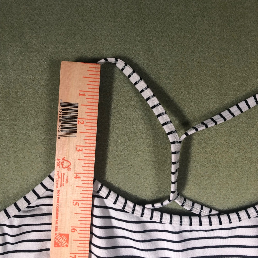 Athletic Works Active Dress Women XL White Black Striped Racerback Summer - Picture 7 of 15